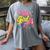 80's Girl Roller Skates Skating Eighties 1980s Nostalgia Women's Comfort Colors T-Shirt Gray