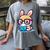 Adorable Book Lover Rabbit With Reading Glasses Cute Premium Women's Comfort Colors T-Shirt Gray