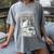 Anti-Social Book-Club Cat Graphic Women's Comfort Colors T-Shirt Gray