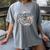 Anxious But Cute Introvert Floral Social Anxiety Women's Comfort Colors T-Shirt Gray
