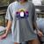 Awkward But Loyal Penguin Synthwave Vapowave Introvert Women's Comfort Colors T-Shirt Gray