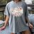 Barely Tolerable Book Floral Bookworm Lover Bookish Premium Women's Comfort Colors T-Shirt Gray