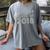 Blue & Grey Class Of 2018 Senior Graduation T Shirt Women's Comfort Colors T-Shirt Gray