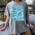 Blue Comic Book Blue Graphic Women's Comfort Colors T-Shirt Gray