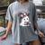Boo Ghost Books Coquette Bow Halloween Women School Teacher Women's Comfort Colors T-Shirt Gray