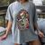 Book Lover Skeleton Reading With Dia De Los Muertos Flowers Women's Comfort Colors T-Shirt Gray Book Lover Skeleton Reading With Dia De Los Muertos Flowers Women's Comfort Colors T-Shirt Gray