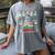 All Booked For Christmas Tree Book Ugly Christmas Sweatshirt Women's Comfort Colors T-Shirt Gray