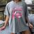 Breast Cancer Awareness I Wear Pink In Memory Of My Mom Women's Comfort Colors T-Shirt Gray