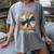Buffering Glitched CD On Fire 2000s Nostalgia Women's Comfort Colors T-Shirt Gray