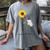 Caring Memory Elephant Sunflower Alzheimer Women's Comfort Colors T-Shirt Gray