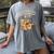 Cat Reading 6-7 Meme English Teacher Book Lover Humor Women's Comfort Colors T-Shirt Gray
