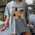 Christmas Cat Santa Bookshelves Book Lover Reader Women's Comfort Colors T-Shirt Gray