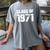 Class Of 1971 High School College Graduation Reunion T-Shirt Women's Comfort Colors T-Shirt Gray