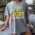 Class Of 2021 Senior Graduation Sunflower Women's Comfort Colors T-Shirt Gray