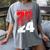 Class Of 2024 High School Senior Graduation Red Sports Style Women's Comfort Colors T-Shirt Gray