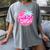 Class Of 2024 Senior Pink Retro Classic Girl Grad Graduation Women's Comfort Colors T-Shirt Gray