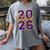 Class Of 2026 Graduation Varsity Purple And Yellow Letters Women's Comfort Colors T-Shirt Gray