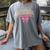 Class Of 2026 Pink Coquette Bow Senior Graduation Women's Comfort Colors T-Shirt Gray