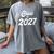 Class Of 2027 Graduation School Spirit Her Senior Class Women's Comfort Colors T-Shirt Gray