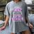Class Of 2027 Senior Coquette Bow Messy Hair 26 Graduation Women's Comfort Colors T-Shirt Gray