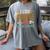 Coffee & Introvert Humor Tee Quote Cute Font Women's Comfort Colors T-Shirt Gray