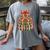 Coquette Christmas Book Tree Xmas Lights Librarian Teacher Women's Comfort Colors T-Shirt Gray