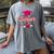Coquette Pink Bow Senior 2026 2027 Graduation Women's Comfort Colors T-Shirt Gray