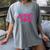 Coquette Pink Bow Senior 2027 Class Of Graduation Women's Comfort Colors T-Shirt Gray