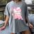Coquette Reading Book Lover Pink Bow Bookish Mom & Daughter Women's Comfort Colors T-Shirt Gray