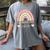 Cosmetology Instructor Cosmetologist Graduation Rainbow Women's Comfort Colors T-Shirt Gray