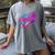 Cowabunga Retro 80s 90s Nostalgia Slang Neon Grunge Art Women's Comfort Colors T-Shirt Gray