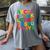 Cute ABCs Shirt Alphabet Colorful Letters Reading Books Kids Women's Comfort Colors T-Shirt Gray