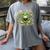 Cute Floral Frog Book Reading Women's Comfort Colors T-Shirt Gray