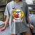 Cute Ghost Reading Book Retro Halloween Librarian Women's Comfort Colors T-Shirt Gray