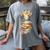 Cute Giraffe With Book Floral Bookworm Librarian Book Lover Women's Comfort Colors T-Shirt Gray