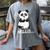 Cute Introvert Vibes – Panda Hello & Goodbye Women's Comfort Colors T-Shirt Gray