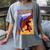 Disney Pixar The Incredibles Omnidroid Comic Book Cover Women's Comfort Colors T-Shirt Gray