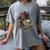 Dog Book Flower Women's Comfort Colors T-Shirt Gray Dog Book Flower Women's Comfort Colors T-Shirt Gray