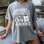 Easily Distracted By Cats And Books Reading Apparel Women's Comfort Colors T-Shirt Gray