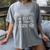 Easily Distracted By Knitting Books And Yarn Quote Reader Women's Comfort Colors T-Shirt Gray