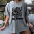Ew People Introvert Cat Lover Crazy Cats Lady Women's Comfort Colors T-Shirt Gray