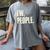 EW People Introvert Sarcastic Graphic Style Women's Comfort Colors T-Shirt Gray