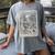 Floral The Reader Tarot Card Skeleton Reading Book Women's Comfort Colors T-Shirt Gray