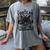 Fortean Social Club Bigfoot Mothman Alien Cryptid Introvert Women's Comfort Colors T-Shirt Gray