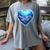 Frutiger Aero Y2K Heart Women's Comfort Colors T-Shirt Gray