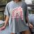 Fun Happy Last Day Of School Girl Student Graduation Rainbow Women's Comfort Colors T-Shirt Gray