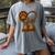 Girl Who Loves Dogs & Books Heart Dog Lover Reader Reeding Women's Comfort Colors T-Shirt Gray