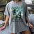 Godzilla Ocean Scene Comic Book Illustration Movie Monster Women's Comfort Colors T-Shirt Gray