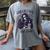 Good Girls Read Bad Books Sarcastic Skeleton Goth Skull Women's Comfort Colors T-Shirt Gray