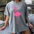 Graduate Cute Pink Flamingo Graduation Women's Comfort Colors T-Shirt Gray